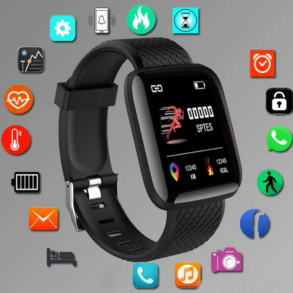 Smartwatch masculino feminino relógios de pulso relógio inteligente mensagem monitor de fitness pulseira presente aniversário relógio eletrônico para xiaomi huawei