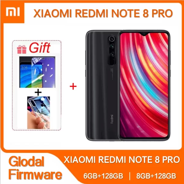 Original xiaomi redmi nota 8 pro 8gb 128gb 4g smartphone nfc android telefones celulares telefone móvel duplo sim celular rom global