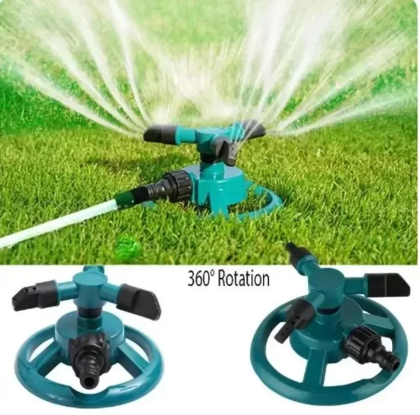 Aspersor automático de 360 ​​graus, rotação automática, spray de água, bico de aspersão, jardim, gramado, irrigação de jardim, suprimentos