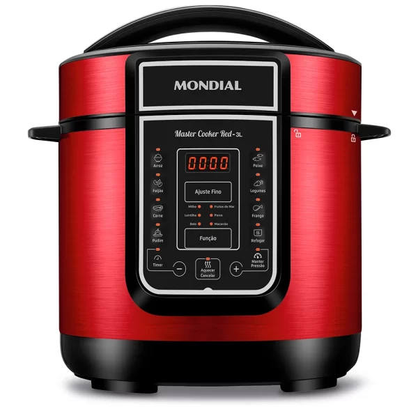 Panela de Pressão Elétrica Master Cooker Vermelha 3L PE-41 127V