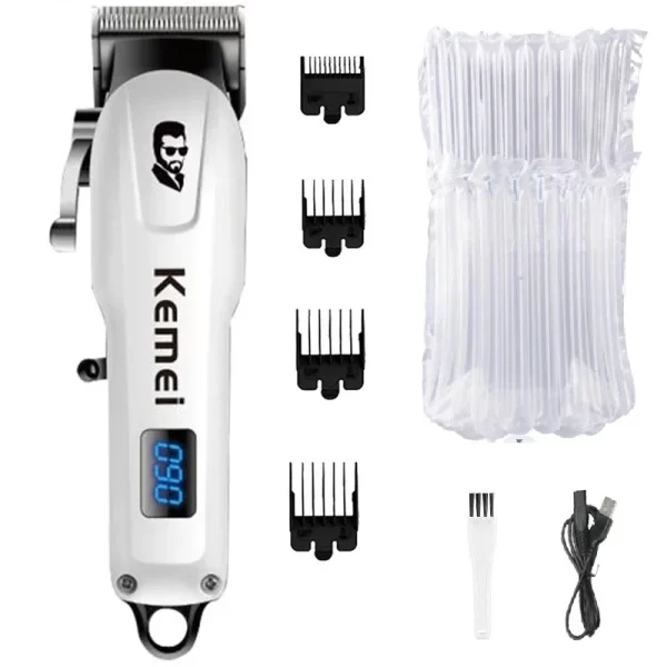 Original Kemei mini barbeiro aparador de cabelo profissional elétrico barba máquina de cortar cabelo recarregável de lítio máquina de corte de cabelo para homens - Image 7