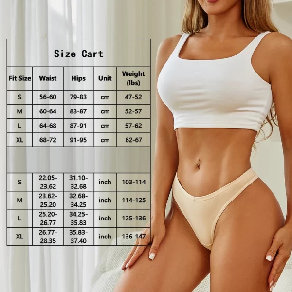 4 pçs/set sem costura calcinha de algodão para mulheres sexy baixo crescimento tanga g-string calcinha feminina cintura v respirável roupa interior lingerie macia - Image 6