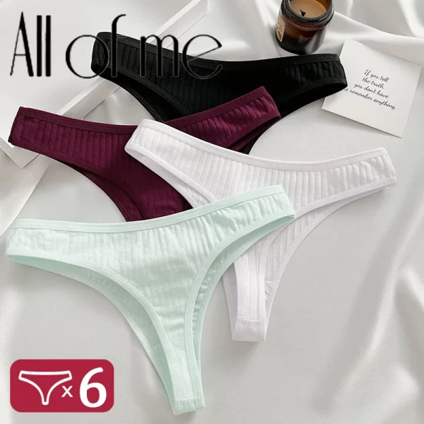 6 pçs/set calcinha de algodão g-string calcinha feminina sexy lingerie feminina tanga briefs para mulher cor sólida calcinha íntima