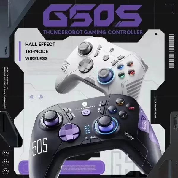 G50s controlador de jogos sem fio efeito hall joystick aciona gamepad 1000hz taxa de votação para switch pc android ios