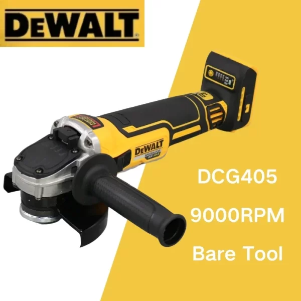 DEWALT DCG405 100/125mm 18V bateria de lítio sem escova moedor de ângulo de cabeça plana máquina de corte de ferramenta nua